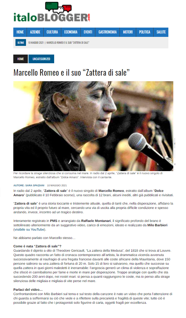 Marcello Romeo su Italo Blogger (10-05-2021)